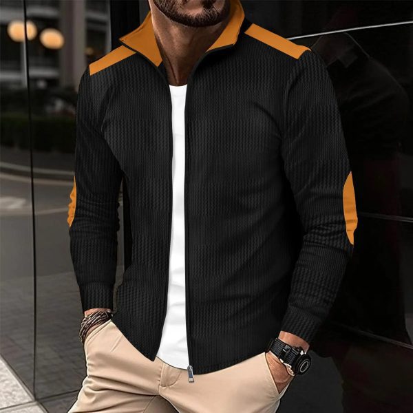 Best New Autumn winter men's casual solid color long 2024 - Image 4